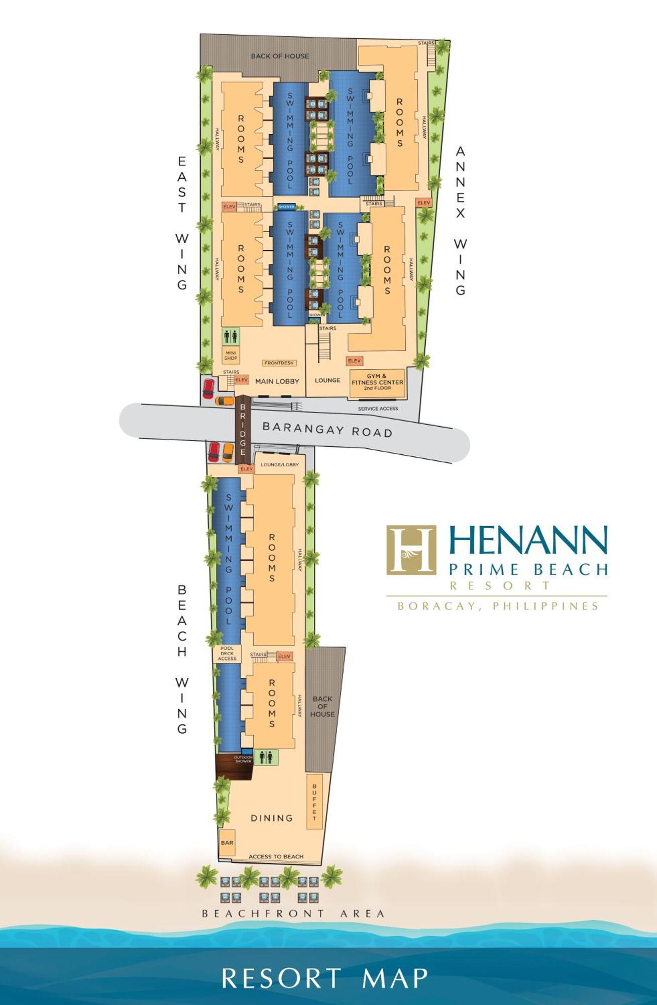 Henann Prime Beach Resort Balabag  Dış mekan fotoğraf Site Plan